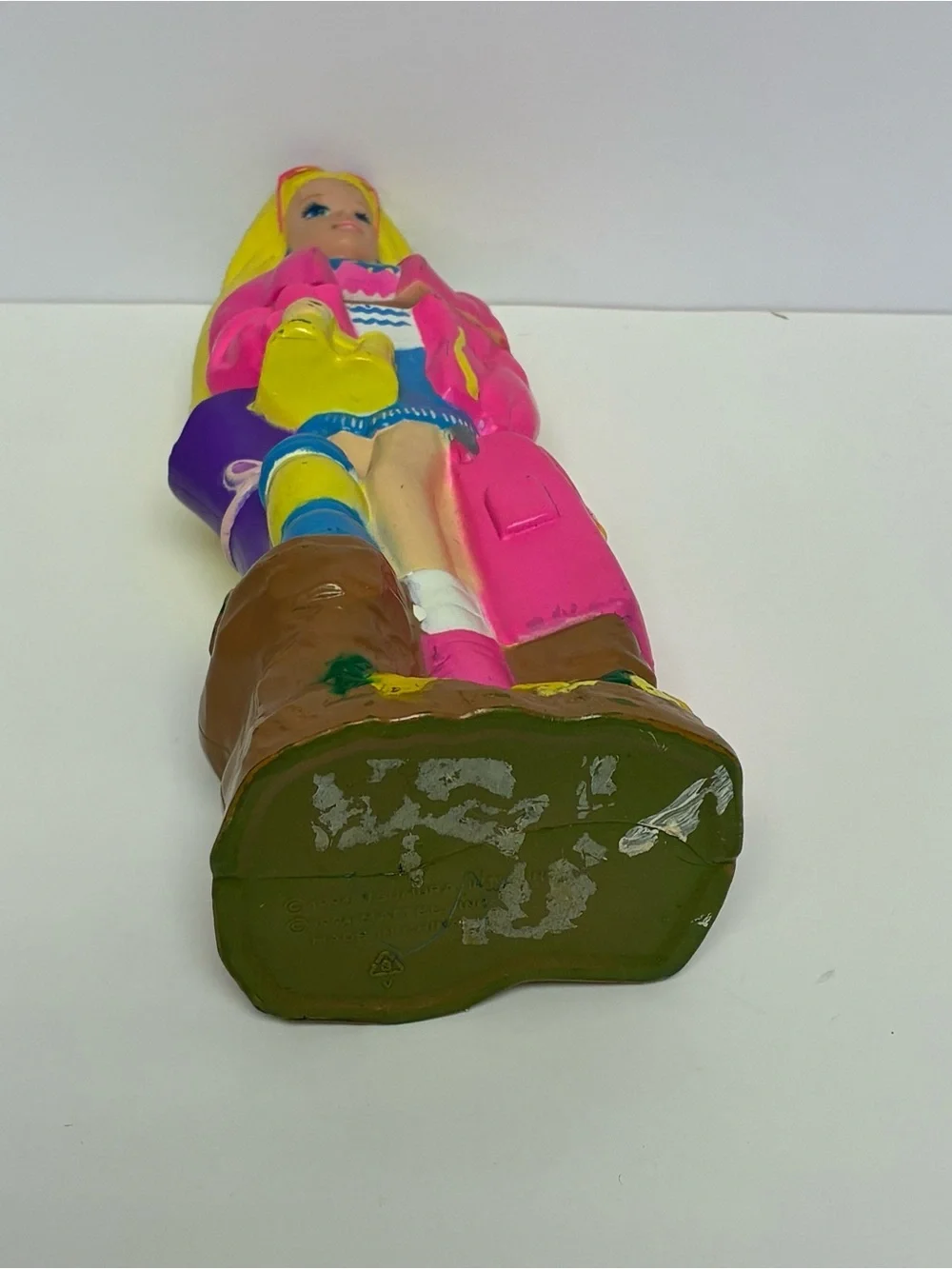 Barbie Camp Bottle Plastic Bubble Bath 9in Bottle (Empty) Mattel Vintage
